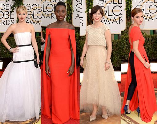 Globos de Oro 2014: La alfombra roja con los mejores vestidos y los looks más comentados