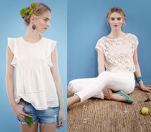 blanco ropa primavera verano 2014 tops
