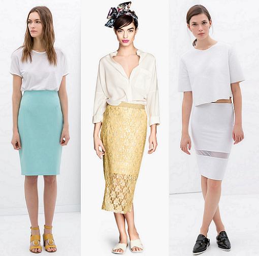 Las faldas de tubo para el verano 2014: Una de las novedades en ropa de moda
