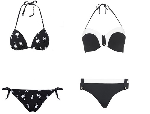 bikinis en blanco y negro