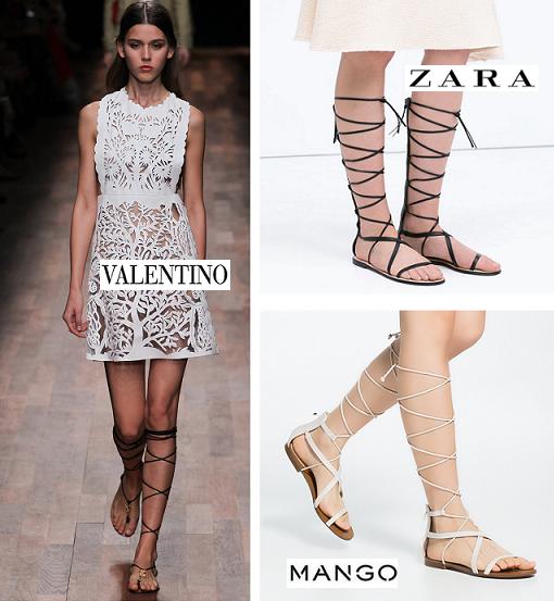 sandalias romanas tendencias moda primavera verano 2015