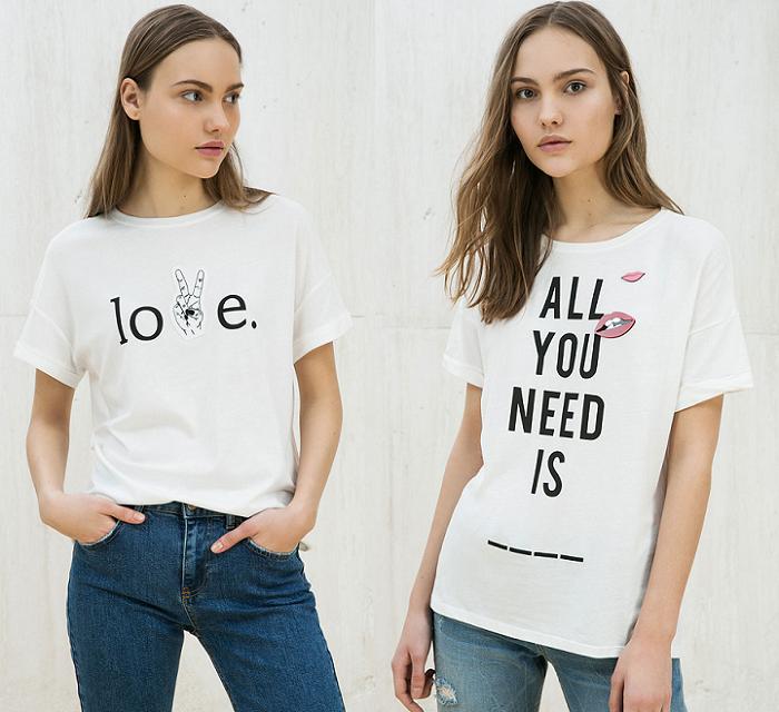 camisetas bershka 2016 mensajes love amor
